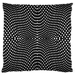 Black And White Geometric Kinetic Pattern Large Flano Cushion Case (two Sides) by dflcprintsclothing