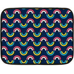 Geo Rainbow Stroke Fleece Blanket (mini) by tmsartbazaar