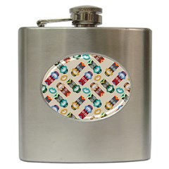 Ethnic Tribal Masks Hip Flask (6 Oz) by tmsartbazaar