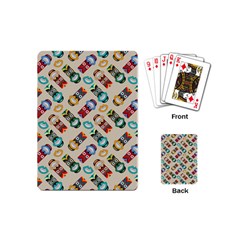 Ethnic Tribal Masks Playing Cards Single Design (mini) by tmsartbazaar