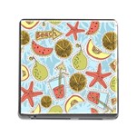 Tropical pattern Memory Card Reader (Square 5 Slot) Front