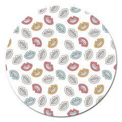 Happy Doodle Laugh Magnet 5  (round) by tmsartbazaar