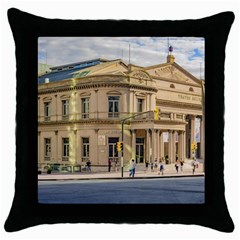 Solis Theater Exterior View, Montevideo, Uruguay Throw Pillow Case (black) by dflcprintsclothing
