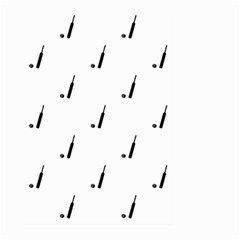 Black And White Cricket Sport Motif Print Pattern Large Garden Flag (two Sides) by dflcprintsclothing
