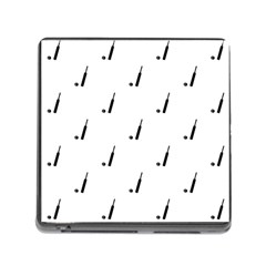 Black And White Cricket Sport Motif Print Pattern Memory Card Reader (square 5 Slot) by dflcprintsclothing