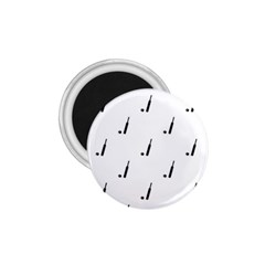 Black And White Cricket Sport Motif Print Pattern 1 75  Magnets by dflcprintsclothing