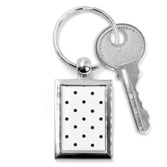 Black And White Baseball Print Pattern Key Chain (rectangle) by dflcprintsclothing