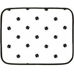 Black And White Baseball Print Pattern Fleece Blanket (mini) by dflcprintsclothing