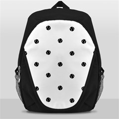 Black And White Baseball Print Pattern Backpack Bag by dflcprintsclothing