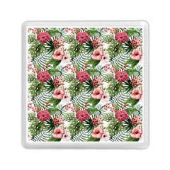 Monstera Flowers Pattern Memory Card Reader (square) by goljakoff