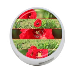 Photos Collage Coquelicots 4-port Usb Hub (one Side) by kcreatif