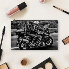 Motorcycle Riders At Highway Cosmetic Bag (medium) by dflcprintsclothing