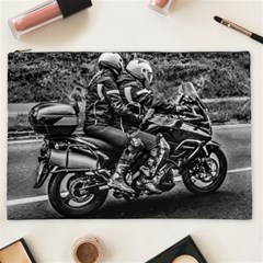 Motorcycle Riders At Highway Cosmetic Bag (xxl) by dflcprintsclothing