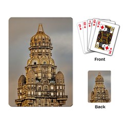 Salvo Palace Exterior View, Montevideo, Uruguay Playing Cards Single Design (rectangle) by dflcprintsclothing