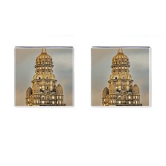 Salvo Palace Exterior View, Montevideo, Uruguay Cufflinks (square) by dflcprintsclothing
