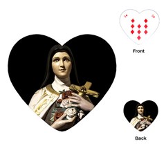 Virgin Mary Sculpture Dark Scene Playing Cards Single Design (heart) by dflcprintsclothing