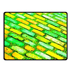 Diagonal Street Cobbles Fleece Blanket (small) by essentialimage