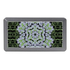 Calm In The Flower Forest Of Tranquility Ornate Mandala Memory Card Reader (mini) by pepitasart