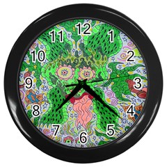 Supersonicfrog Wall Clock (black) by chellerayartisans