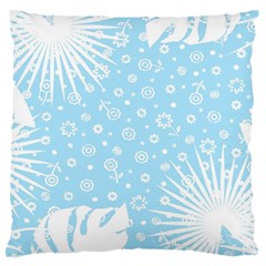 Flower Illustrations Large Flano Cushion Case (two Sides) by HermanTelo