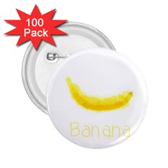 Banana Fruit Watercolor Painted 2 25  Buttons (100 Pack)  by Mariart