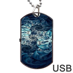 Fractal Swings Dog Tag Usb Flash (two Sides) by Sparkle
