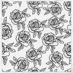 Line Art Black And White Rose Canvas 20  x 20  19 x19.27  Canvas - 1