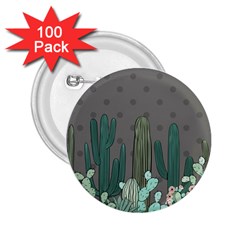 Cactus Plant Green Nature Cacti 2 25  Buttons (100 Pack)  by Mariart