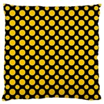 Dot Dots Dotted Yellow Large Flano Cushion Case (Two Sides) Front