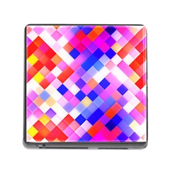Squares Pattern Geometric Seamless Memory Card Reader (square 5 Slot) by Dutashop