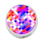 Squares Pattern Geometric Seamless 4-Port USB Hub (Two Sides) Back