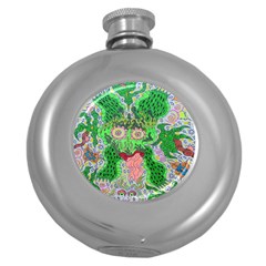 Supersonicfrog Round Hip Flask (5 Oz) by chellerayartisans