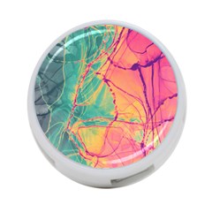Alcohol Ink 4-port Usb Hub (one Side) by Dazzleway