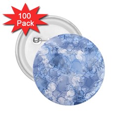 Blue Alcohol Ink 2 25  Buttons (100 Pack)  by Dazzleway