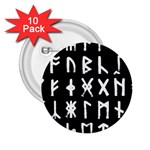 The Anglo Saxon Futhorc Collected Inverted 2.25  Buttons (10 pack)  Front