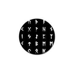 Elder Futhark Rune Set Collected Inverted Golf Ball Marker by WetdryvacsLair