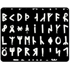 Complete Dalecarlian Rune Set Inverted Double Sided Fleece Blanket (medium)  by WetdryvacsLair
