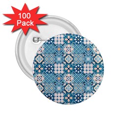 Ceramic Tile Pattern 2 25  Buttons (100 Pack)  by designsbymallika