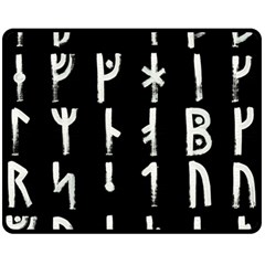 Medieval Runes Collected Inverted Complete Fleece Blanket (medium)  by WetdryvacsLair