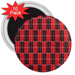 Rosegold Beads Chessboard1 3  Magnets (10 Pack)  by Sparkle