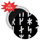 Younger Futhark Rune Set Collected Inverted 2.25  Magnets (10 pack)  Front
