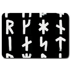 Younger Futhark Rune Set Collected Inverted Large Doormat  by WetdryvacsLair
