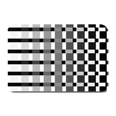 Nine Bar Monochrome Fade Squared Pulled Inverted Plate Mats by WetdryvacsLair