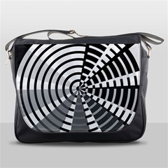 Nine Bar Monochrome Fade Squared Wheel Messenger Bag by WetdryvacsLair