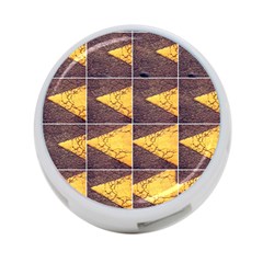 Yellow, Traffic, Cone, Arrow, Cracks, Asphalt  4-port Usb Hub (one Side) by ScottFreeArt