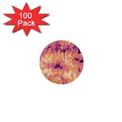 Yellow And Pink Abstract 1  Mini Buttons (100 Pack)  by Dazzleway