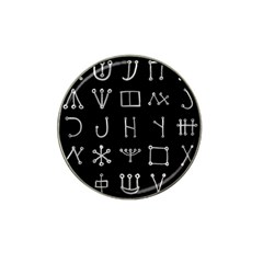 Heinrich Cornelius Agrippa Of Occult Philosophy 1651 Malachim Alphabet Collected Inverted Square Hat Clip Ball Marker (4 Pack) by WetdryvacsLair