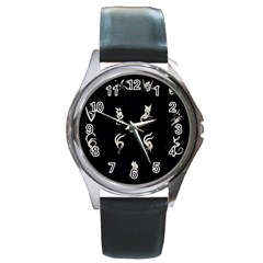 Katzen Cats Round Metal Watch by WetdryvacsLair