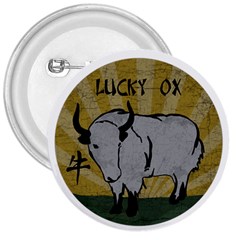 Chinese New Year ¨c Year Of The Ox 3  Buttons by Valentinaart