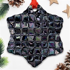 Funky Mosaic  Snowflake Ornament (two Sides) by MRNStudios